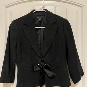 Ribbon-Tied Banana Republic Black Tailored Blazer
